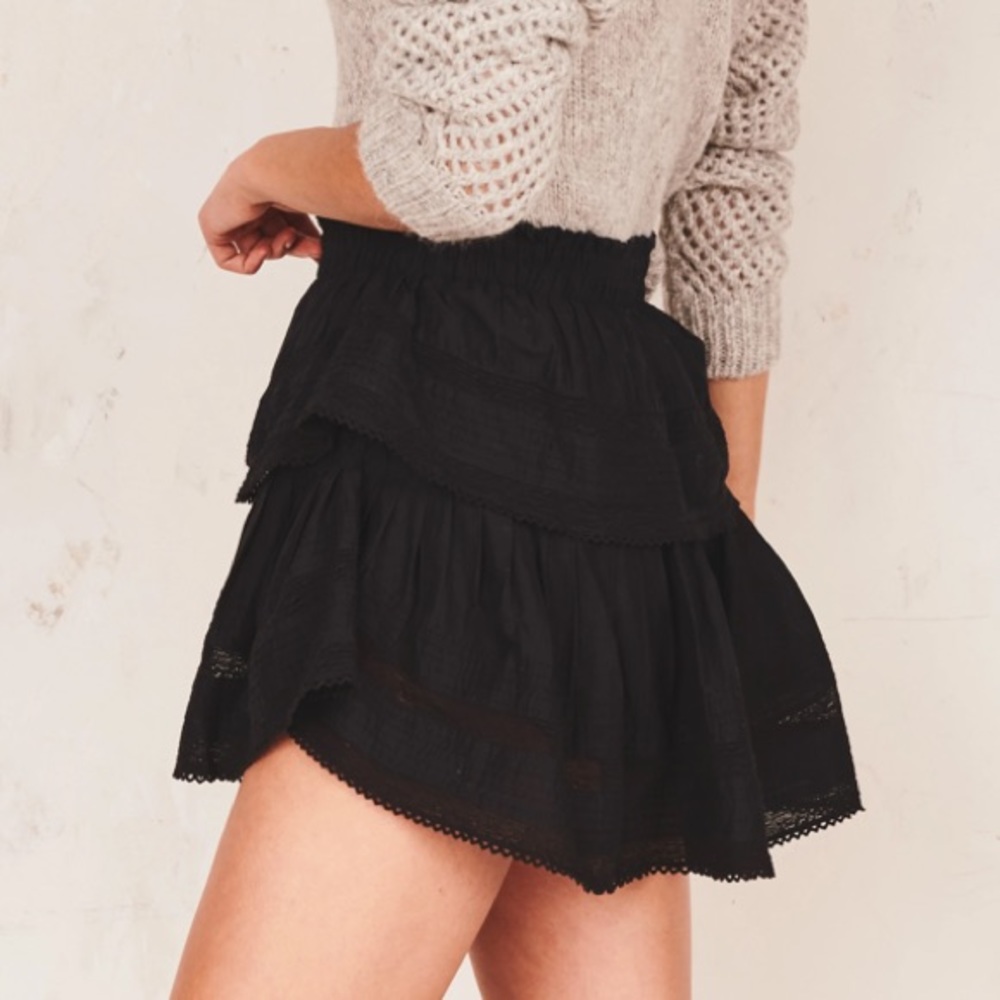 LoveShackFancy Black Ruffle Mini